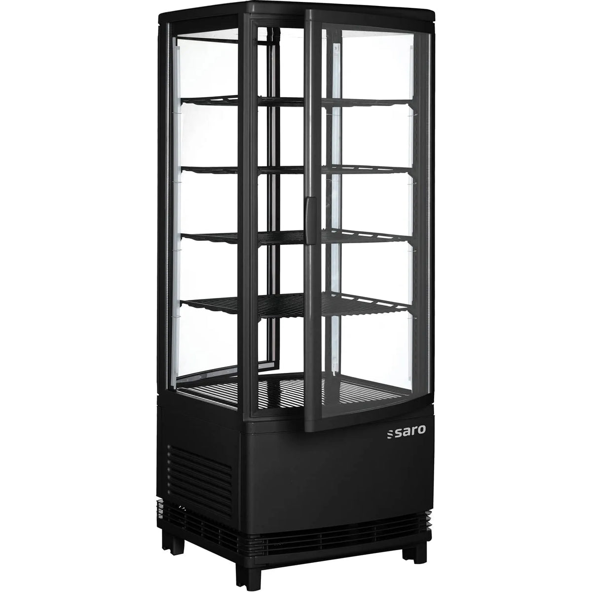 Prodotto Vetrina refrigerante, SARO SC 100 DT, da 98 l, da 429 x 425 x 1080 mm, display digitale, 4 griglie regolabili in altezza, temperatura da 0 a