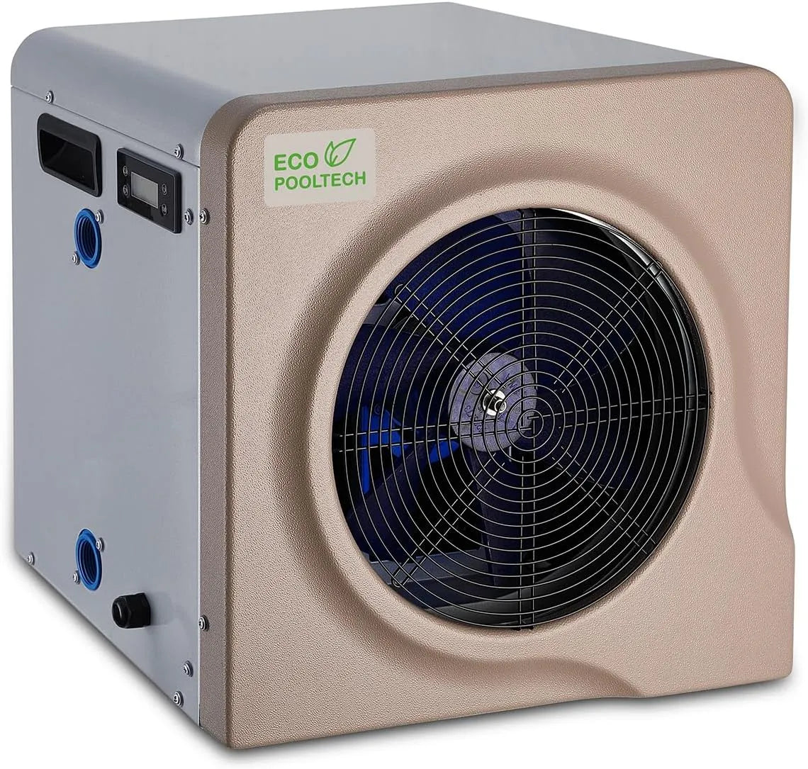 Riscaldatore per piscina e spa, Marrone-Max 3, 9KW, ECOPOOLTECH, Pompe di Calore per Piscina elettriche