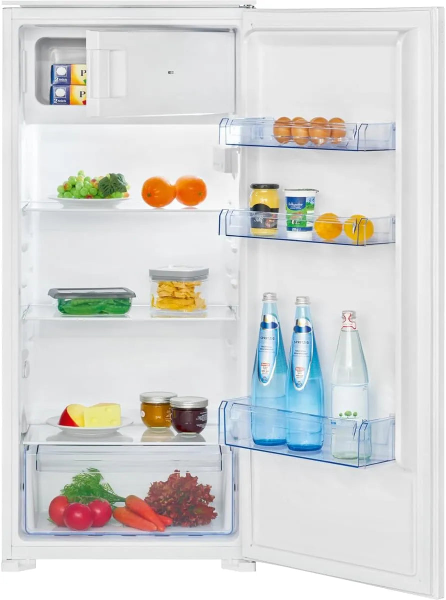 Bomann KSE7812 Congelatore, 181 L, da incasso, vano congelatore, freezer verticale, bianco, super congelamento, illuminazione a LED, 167, controllo