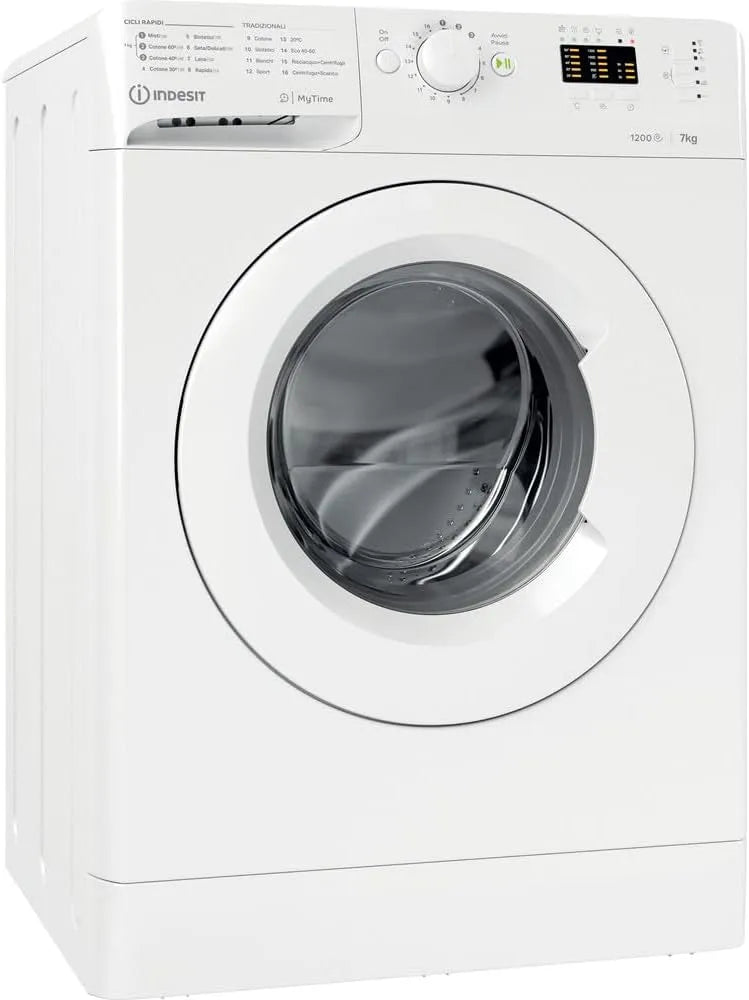 Lavatrice, 71252 W, 7 kg, 1200 GIRI/MIN, Indesit MTWA 71252 W IT, Lavatrice a carica frontale