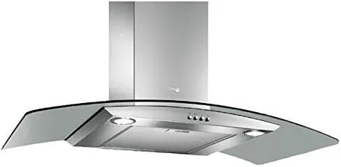 Cappa aspirante IX, 90, 90 cm, cappa da cucina, acciaio inox, PANTHEON, TURBOAIR Cappa Cucina Aspirante 90 cm colore Inox Vetro - PANTHEON IX