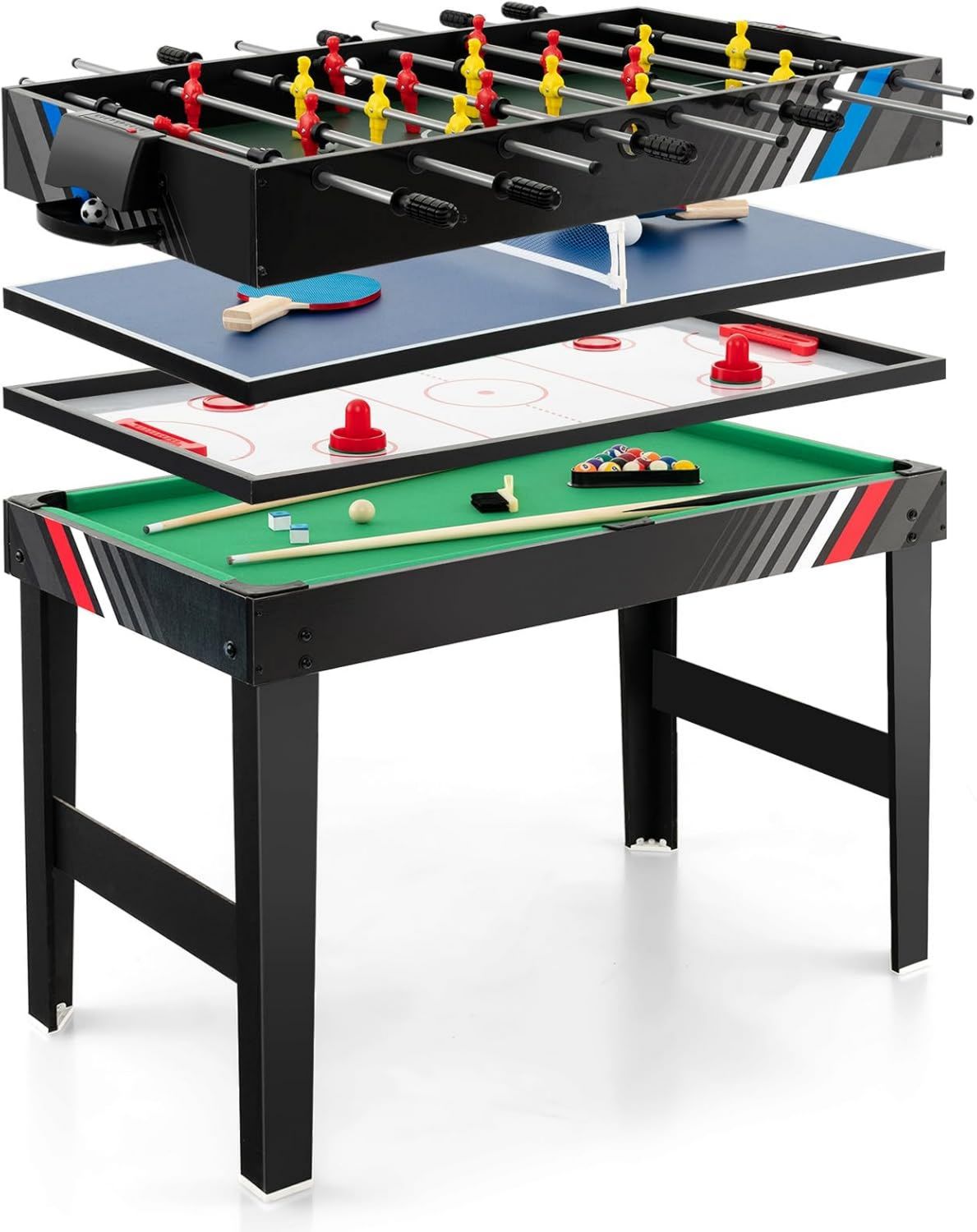 COSTWAY Tavolo da ping-pong - uso domestico, 125 x 97 x 83 cm