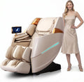 Poltrona massaggiante: massaggio Shiatsu, allenamento total body, beige, HealthRelife Business Class