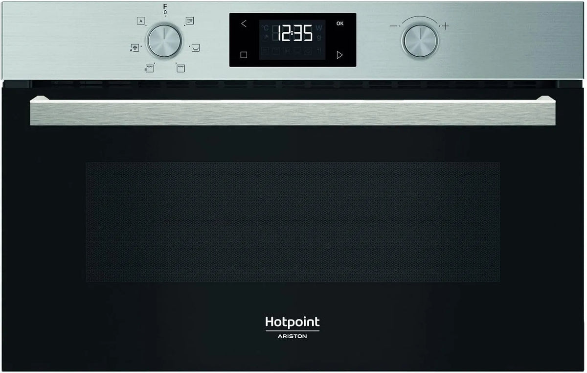Forno a microonde, 31 L, 1000 W, Hotpoint K52CU, grill, da incasso, acciaio inox