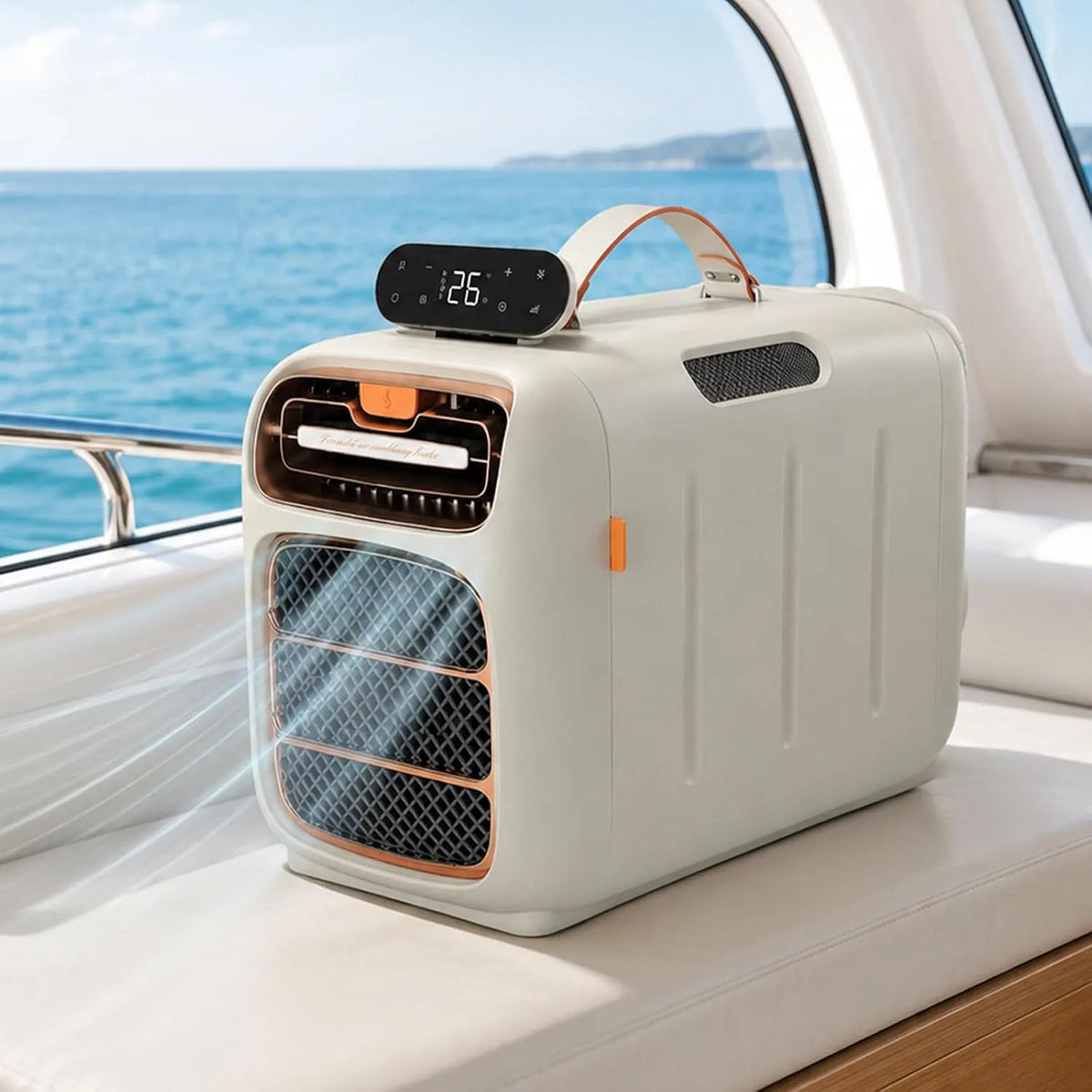 Condizionatore, portatile, timer, Doppio Tubo, Camper e Ufficio, Condizionatore da Campeggio 4700 BTU