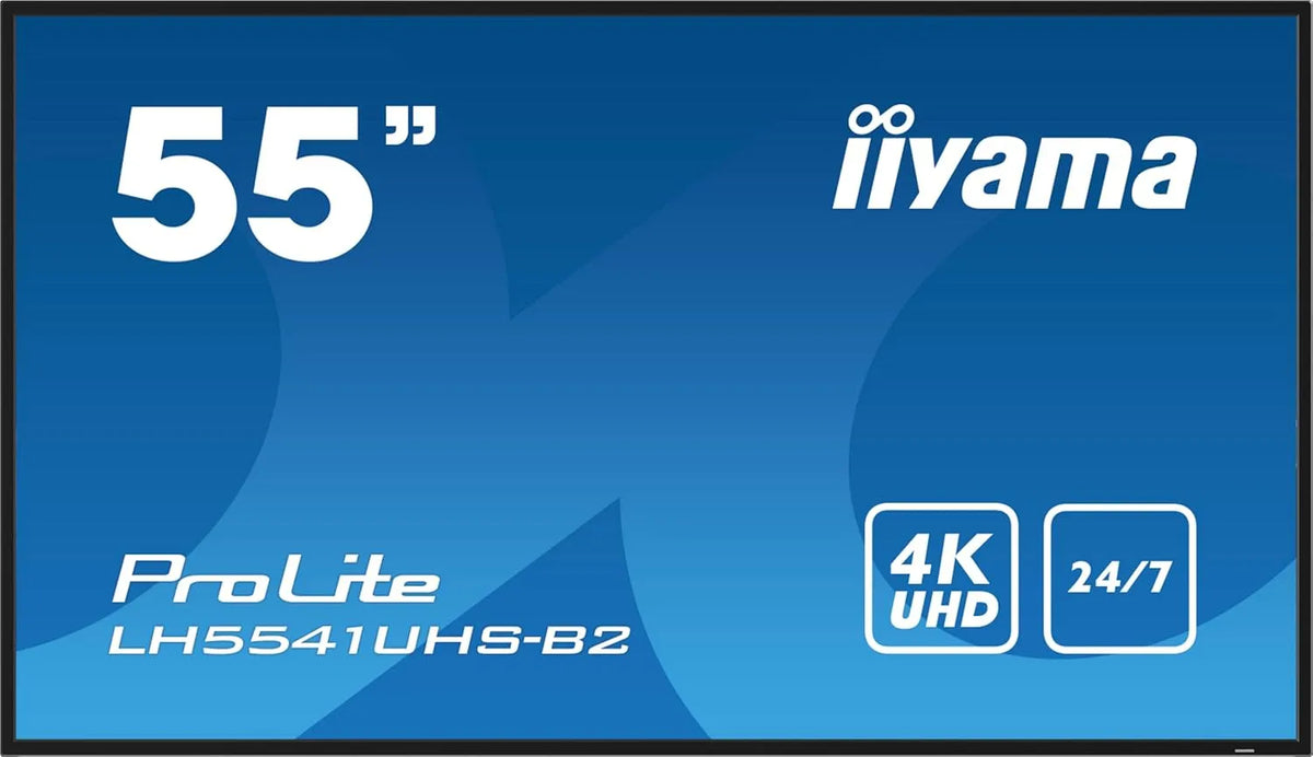 Monitor, 139cm, 3840 × 2160, Iiyama Lh5541uhS-B2, 4K UHD, USB, nero, sung: 3840x2160 Pixel, 55'', 16:9, Bildschirmdiagonale: 139 Cm, Kit