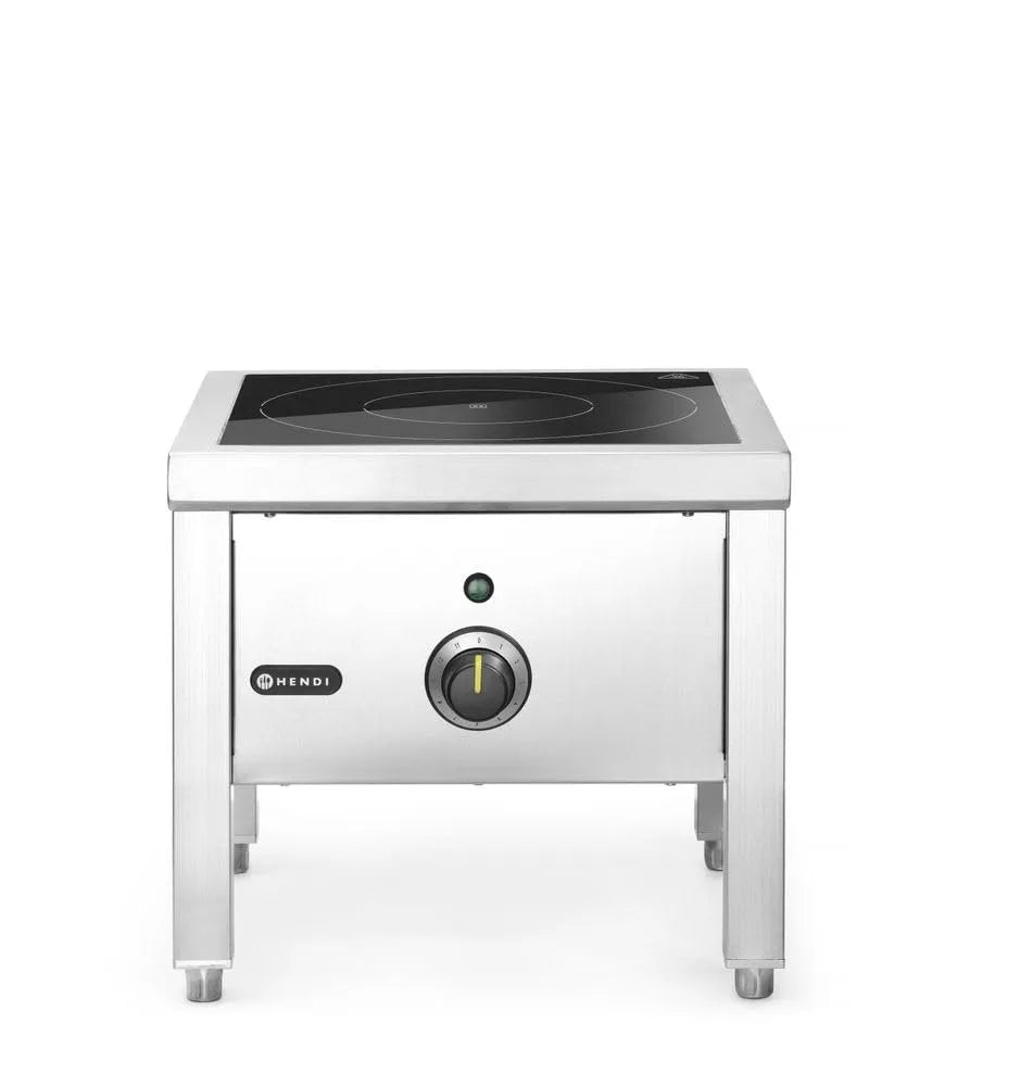 Piano cottura a induzione, 5000 W, 400 V, piastra a induzione, professionale, acciaio inox, Fornello Hokker ad Alta Potenza con 11 Livelli, 380mm