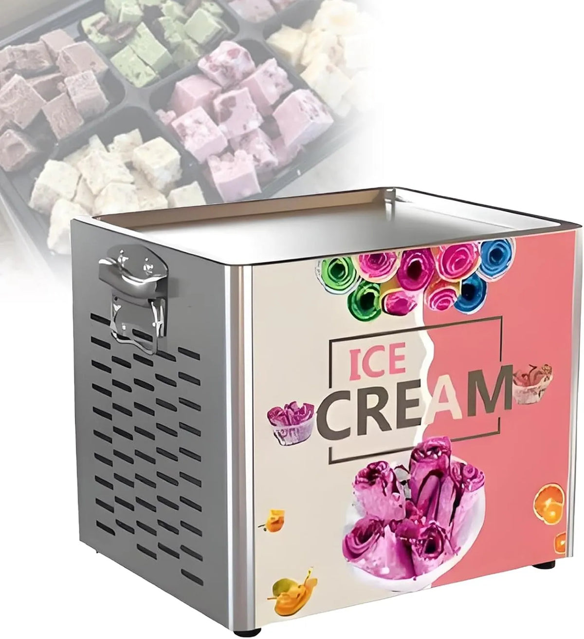 Congelatore, professionale, acciaio inox, freezer verticale, per Bar, Macchina elettrica per Yogurt e frullati, Silenzioso, caffetterie e gelaterie