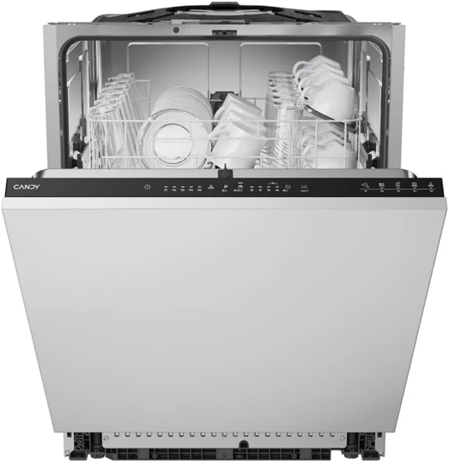 Candy 3D9E0B Lavastoviglie, 60 CM, 5 programmi, 49 dB, 13 Servizi, 49DB, Inizio Differito, Indicatore Sale e Lucidante, Pannello Integrazione Non