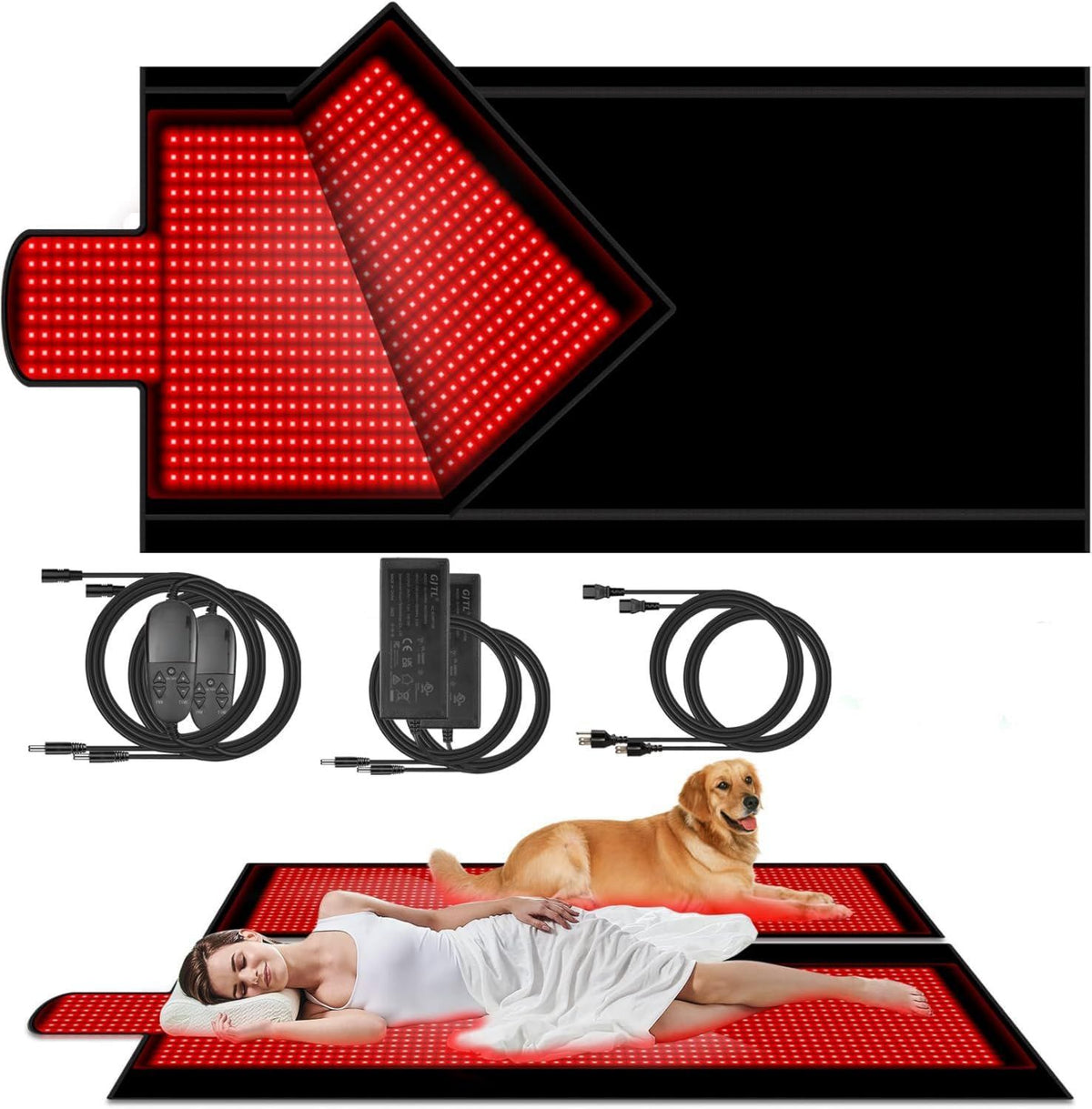Dispositivo per terapia a luce rossa: allenamento total body, display LED, 660 NM, 850 NM