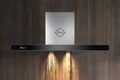 Cappa aspirante, 90 cm, 1000 m3/h, cappa da cucina, 3 velocità, montaggio a parete, touch, timer, acciaio inox, nero, LED, ClearTouch, 1000m3