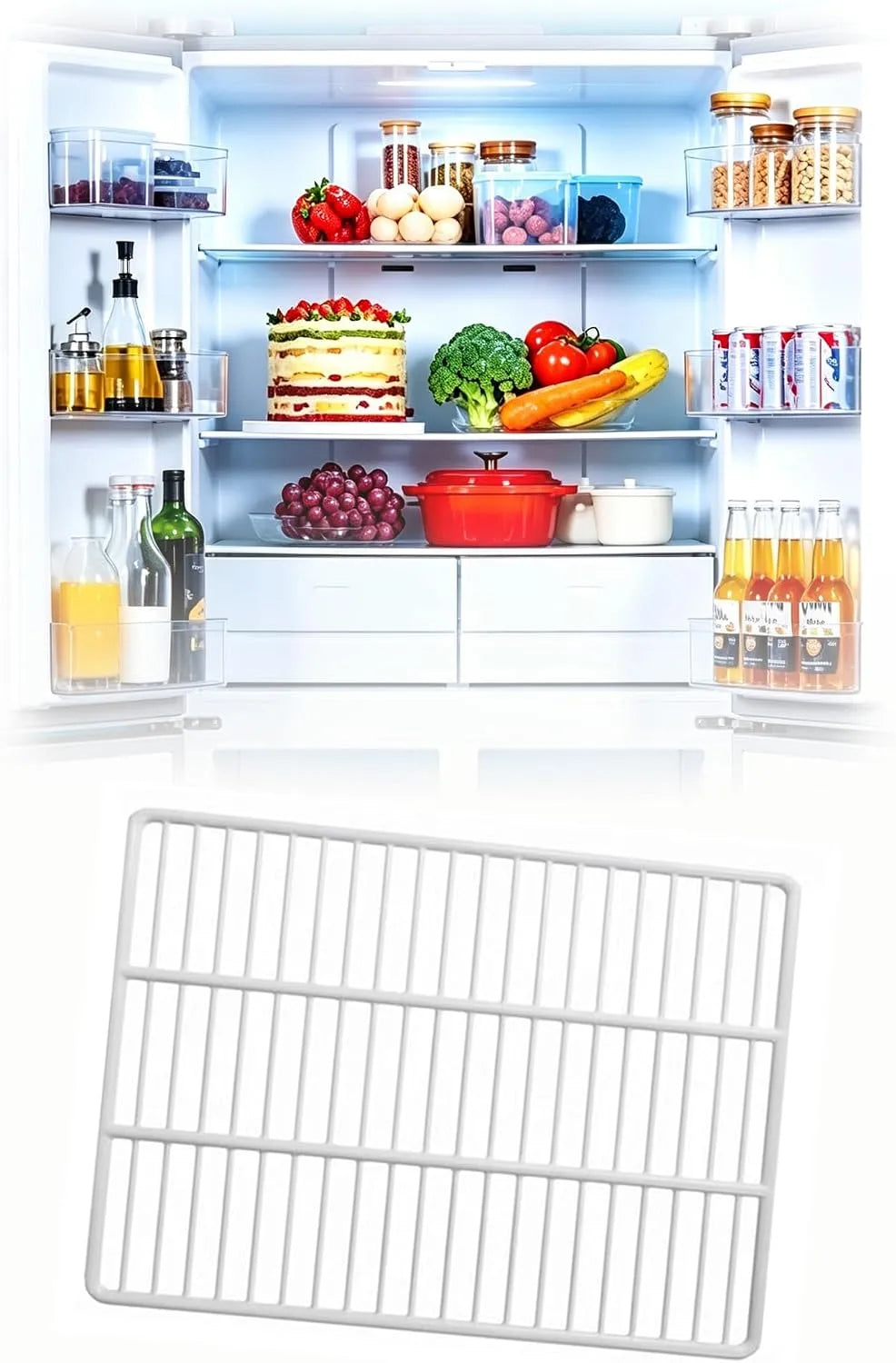 Congelatore, freezer verticale, Griglia Frigorifero, Ripiano in Metallo for Frigo e Congelatore