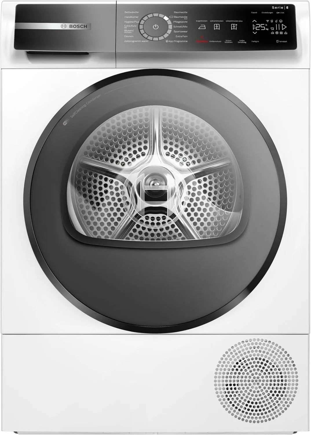 Bosch serie 8 WQB245B40 Asciugatrice, 60 cm, 9 kg, Home Connect, bianco, SmartDry, Bosch WQB245B40 - Asciugatrice a pompa di calore serie 8, AutoDry