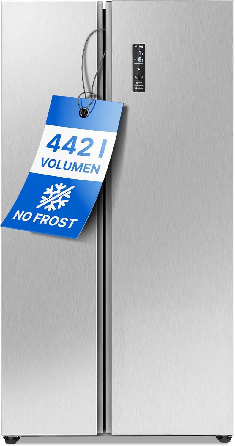 Bomann No Frost, ® Side by Side Cool Freezer Combination, 442 L Capacity, Fridge with MultiAirflow Technology, Consumption 287 kWh per Year, SBS 7344