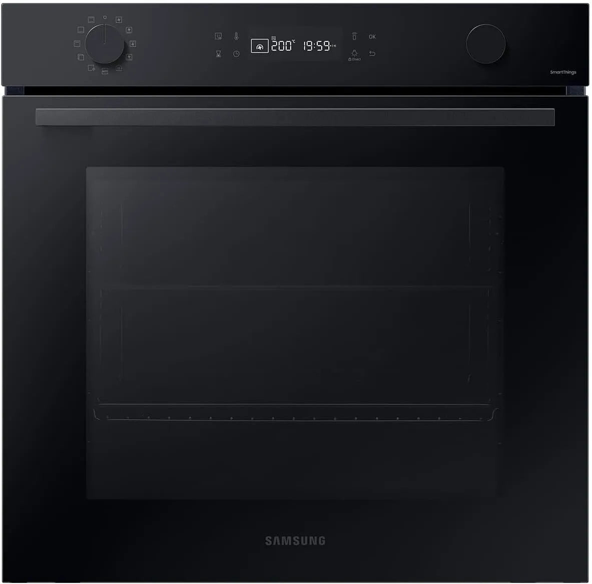 Samsung NV7B41307AK Forno elettrico, 60 Cm, 76 L, classe energetica E, da incasso, Wi-Fi, grill, nero, 76 Litri, Wifi, Pirolitico