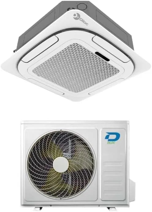 Condizionatore R32, Inverter, Condizionatore Climatizzatore a cassetta 4 vie 24000 Btu Diloc Over A++ inverter R32 in Pompa di Calore