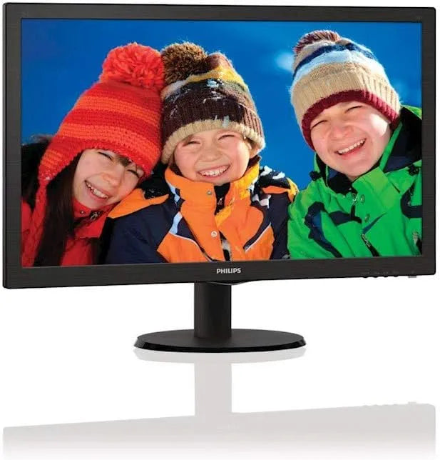 Philips 243V5LHAB Monitor, 24 pollici, 1920 × 1080, 1 ms, funzioni gaming, Full HD, pannello IPS, HDMI, schermo PC, nero, Attacco VESA, DVI, VGA