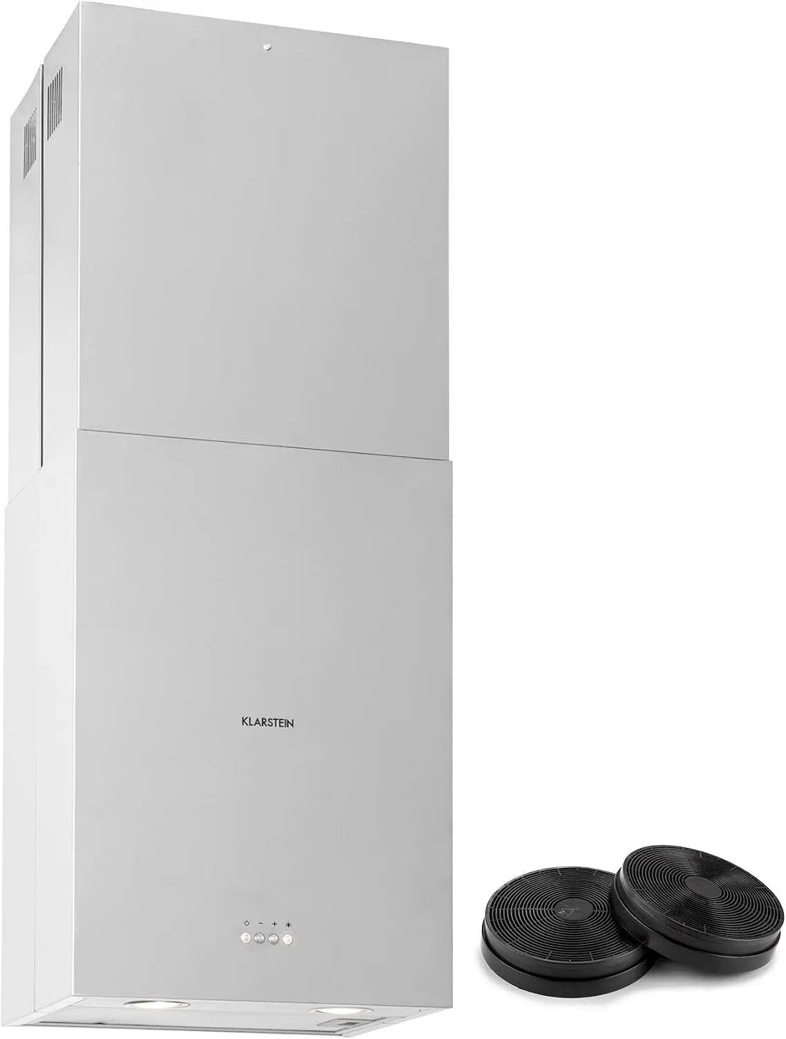 Klarstein Cappa aspirante, 624 m3/h, cappa da cucina, timer, Flusso d'Aria di 624m3, Cappa Sospesa per Isola Cucina con 3 Modalità e Filtri Antigrasso