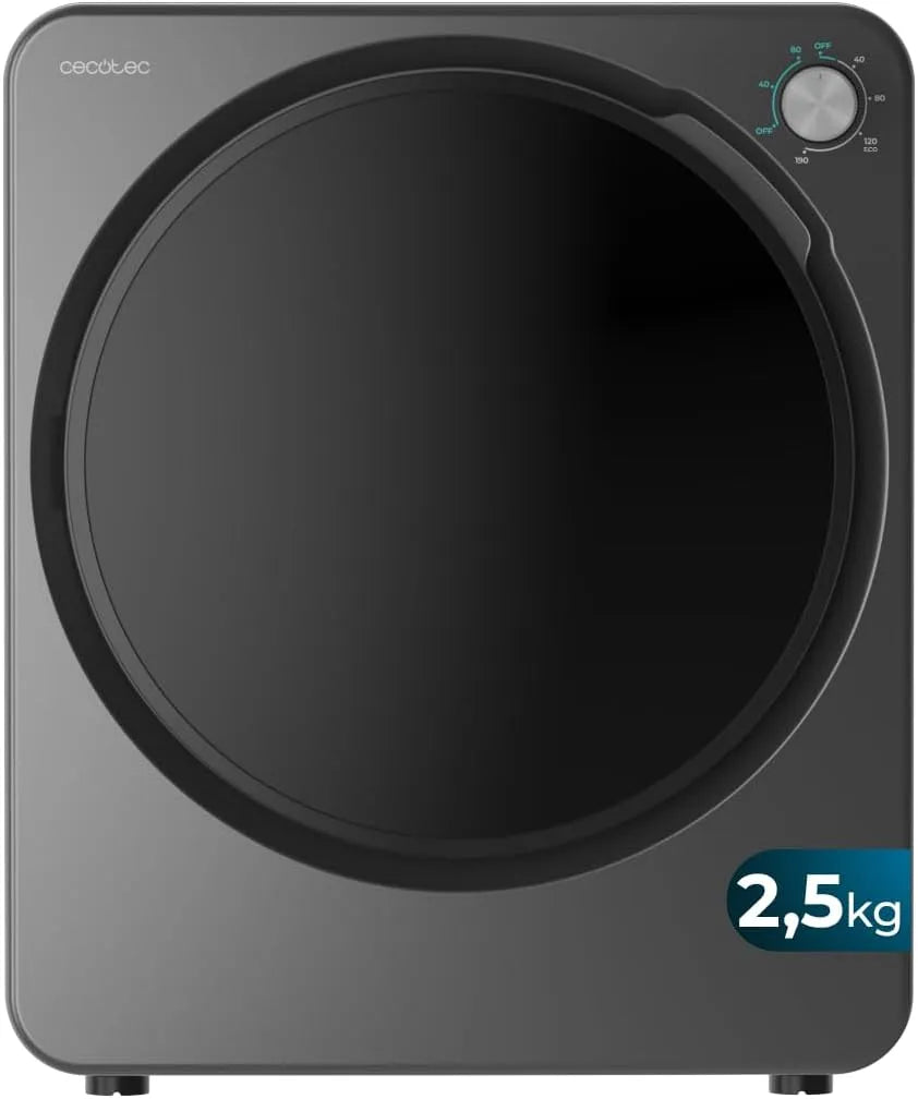 Cecotec Bolero DressCode Dry Asciugatrice, 950 W, 6 programmi, 5 kg, acciaio inox, Programma ECO, Cecotec Asciugatrice Compatta a Evacuazione 2