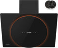 Klarstein 3000K-6500K Cappa aspirante, 170 W, 600 m3/h, 61 dB, classe energetica A, cappa da cucina, touch, pannello IPS, LED, 170W, Filtro ai Carboni