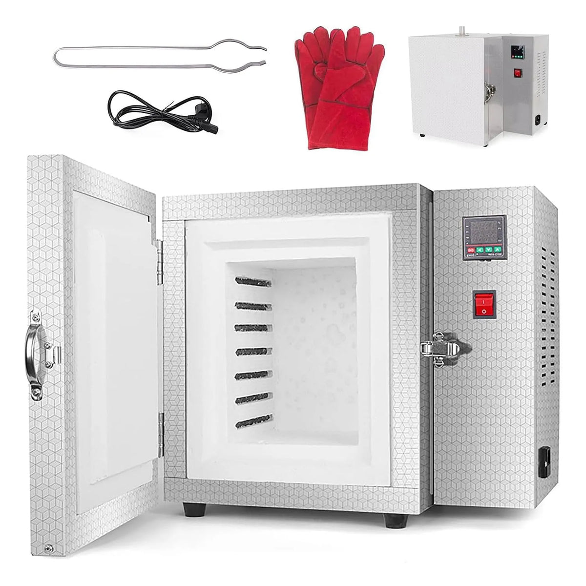 Forno elettrico, 1500 W, industriale, perfetto per progetti di fusione e smaltatura fai da te di gioielli