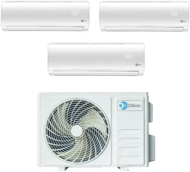 Condizionatore D.Over321, Wi-Fi, Inverter, Climatizzatore Condizionatore Inverter Diloc Over trial split 9000+9000+12000 Btu D.Over321 R 32 A++ Wi-fi