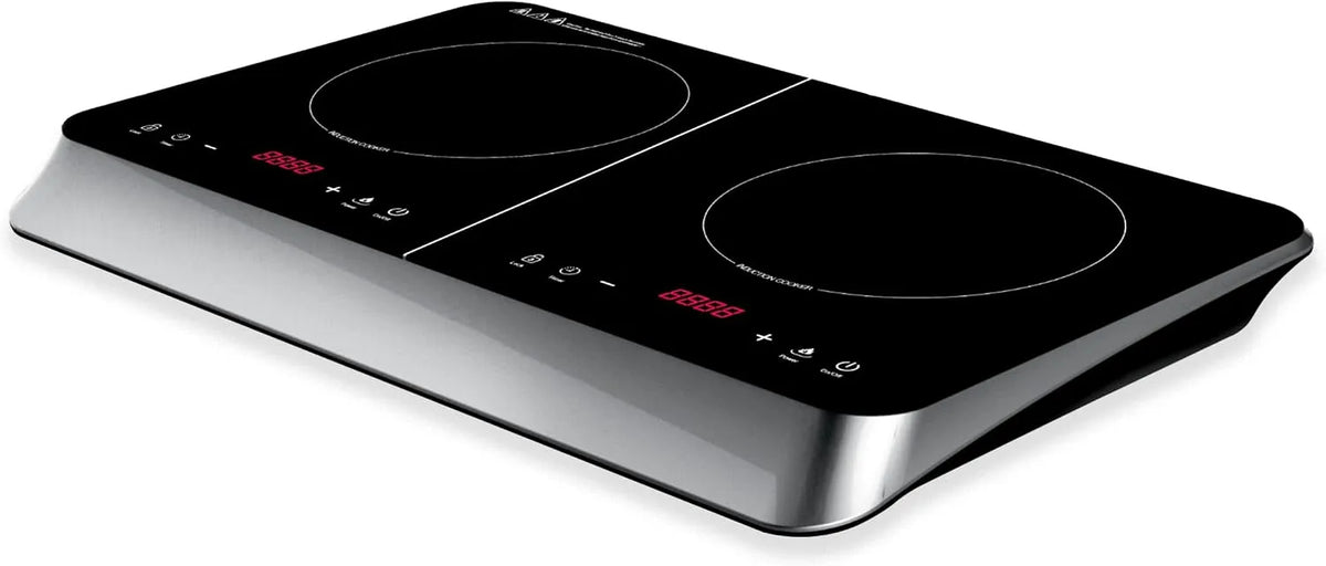 Prodotto Display Digitale e Temperatura Regolabile fino a 240°C, Ardes KOOKIE DUO Fornello Elettrico 2000 W + 1500 W con 2 Piastre a Induzione, Colore