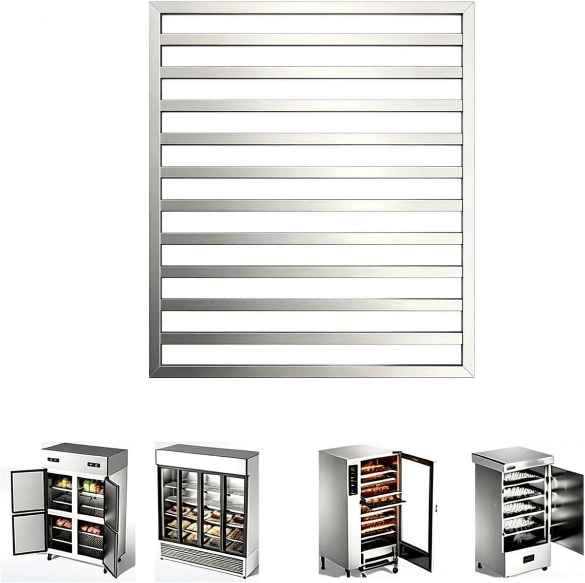 Congelatore, professionale, acciaio inox, freezer verticale, Ripiano Congelatore in Acciaio Inox 304 for Frigorifero Commerciale