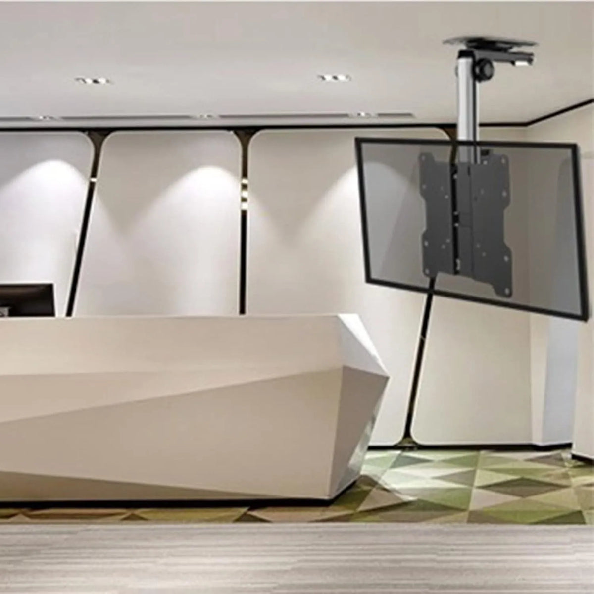 Smart TV, 37 pollici, televisore, inclinabile da 0 a 90°, 43 cm, rotazione sinistra, Supporto da soffitto regolabile per TV, destra