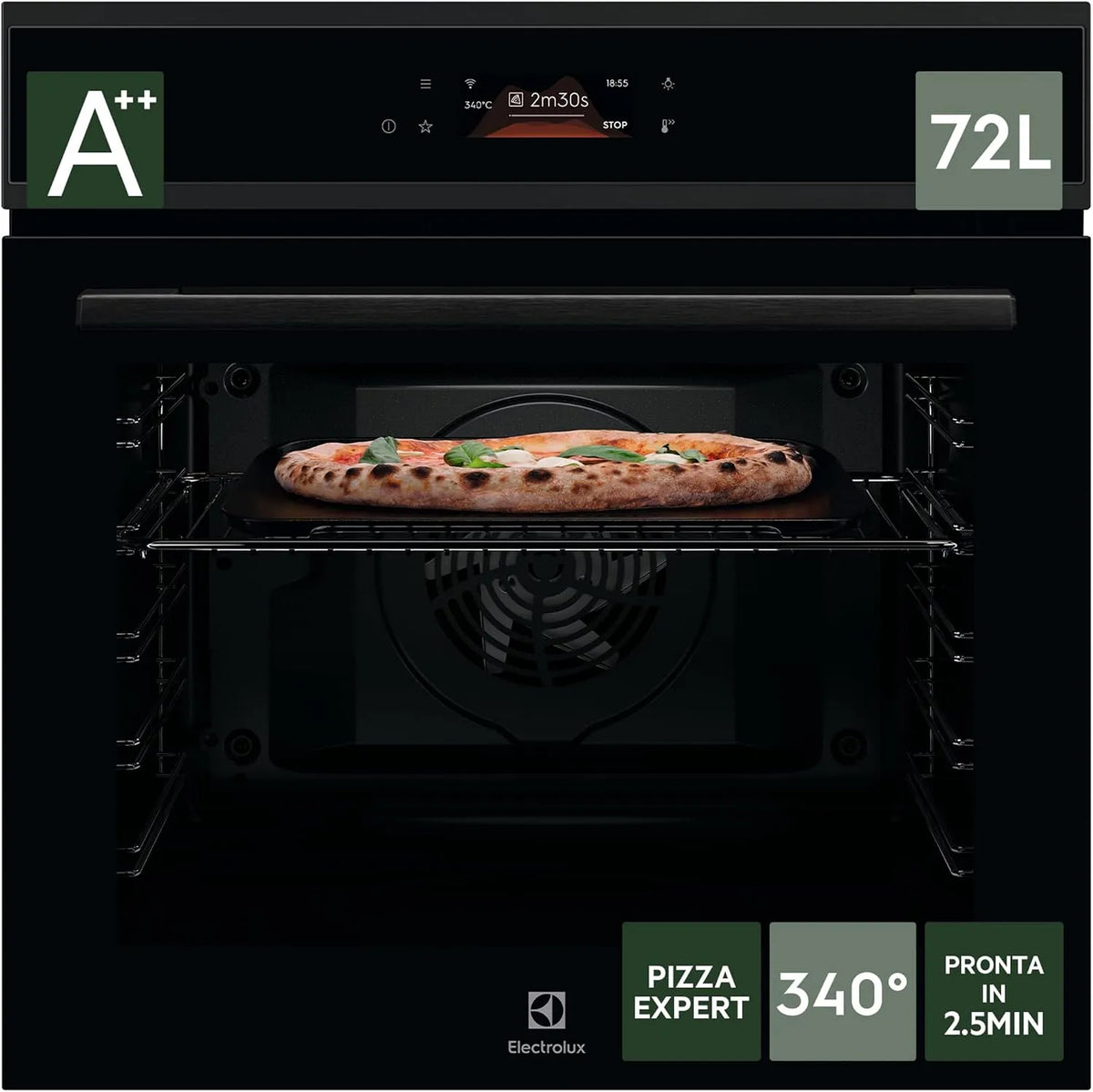 Electrolux COX8P08WH Forno elettrico, 72 L, classe energetica A, da incasso