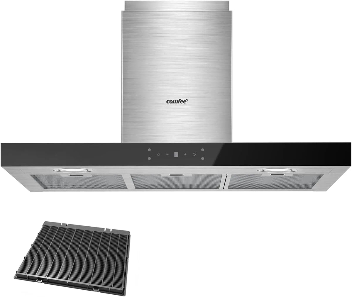 Cappa aspirante, 90cm, 650 m3/h, classe energetica A, cappa da cucina, COMFEE, acciaio inox, h Controllo Gestuale Classe A+++ Acciaio