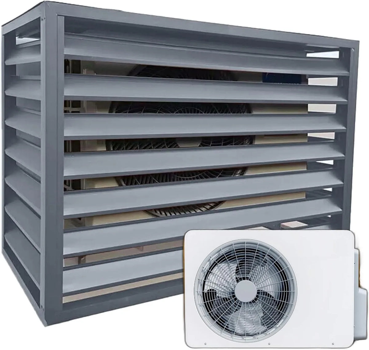 Prodotto Dnowegas-Verniciatura Polvere Elettrostatica Dissipazione Riduzione Rumore-Uso Residenziale Commerciale, Copertura pompa di calore da esterno
