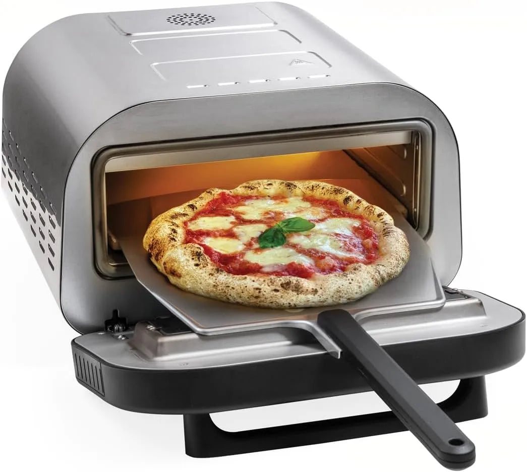 Forno elettrico per pizza, 32 cm, 1700 W, pietra refrattaria, professionale, rimovibile, scalda fino a 450°, Cuoce in 2 minuti, MACOM, 1700W