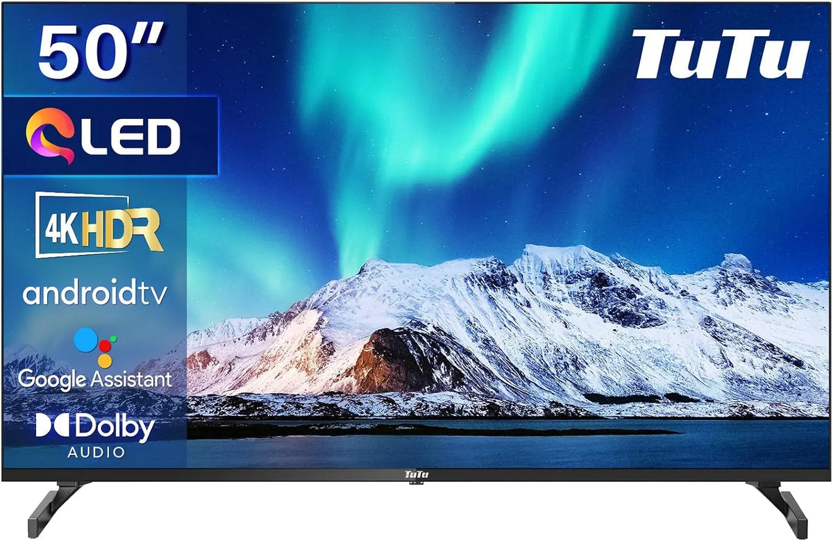 Smart TV, 50 pollici, televisore, TuTu TUQ50UN1, 4K UHD, QLED, HDR, audio Dolby, Android OS, DVB-T2, HEVC 10, Lativù 4K, Serie QD, Sistema Operativo